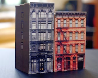 USA paper models - Brooklyn Mini paper houses - Miniature paper houses - Realistic paper models - HO houses/buildings - World paper models