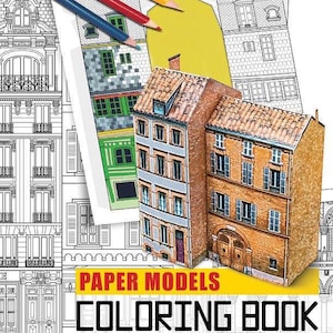 Paper houses to download and print. Papercraft of Toulouse, South of France. Cut, fold and glue 20 printable 3D Paper Models.