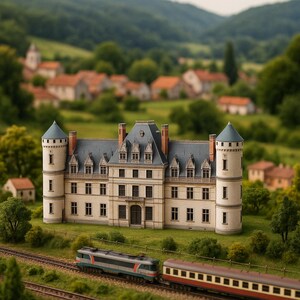 Loire France Castle Paper Model – Printable Papercraft Diorama (PDF) image 9