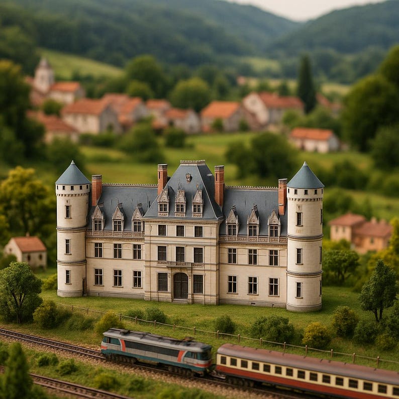 Loire France Castle Paper Model – Printable Papercraft Diorama (PDF) image 9