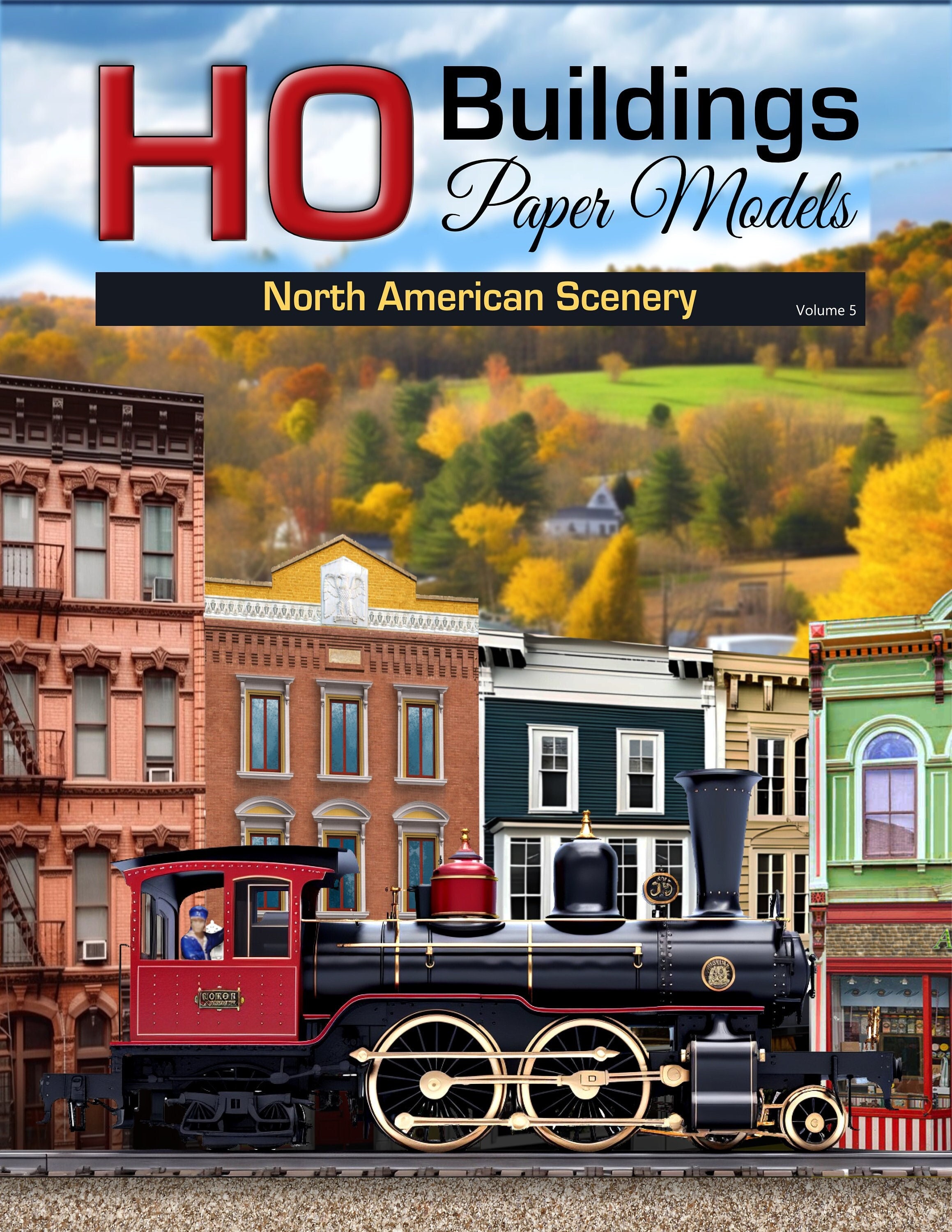 Paper Model Farm Building US Paper Houses and Buildings Set of 10 High Resolution Models to ...