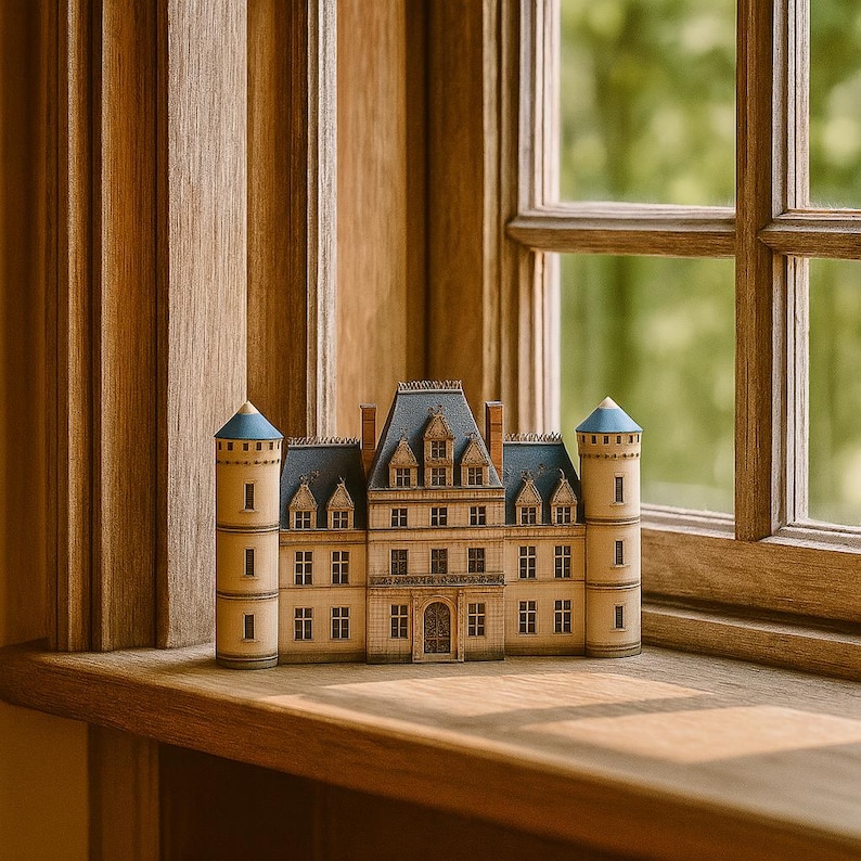 Loire France Castle Paper Model – Printable Papercraft Diorama (PDF) image 7
