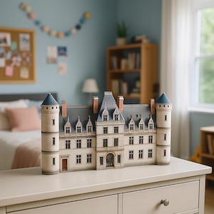 Loire France Castle Paper Model – Printable Papercraft Diorama (PDF) image 8