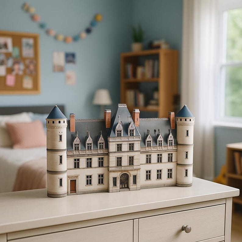 Loire France Castle Paper Model – Printable Papercraft Diorama (PDF) image 8
