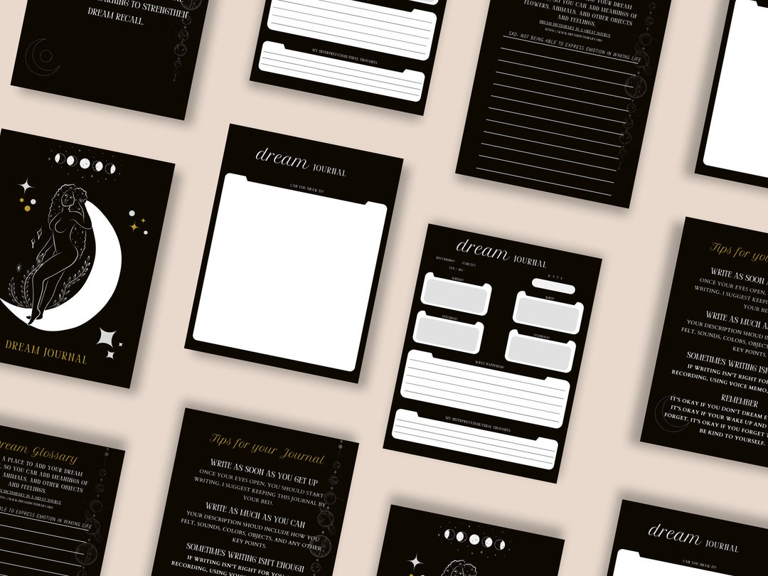 Digital Dream Journal, Goodnotes Journal, Dreams Notebook, Printable