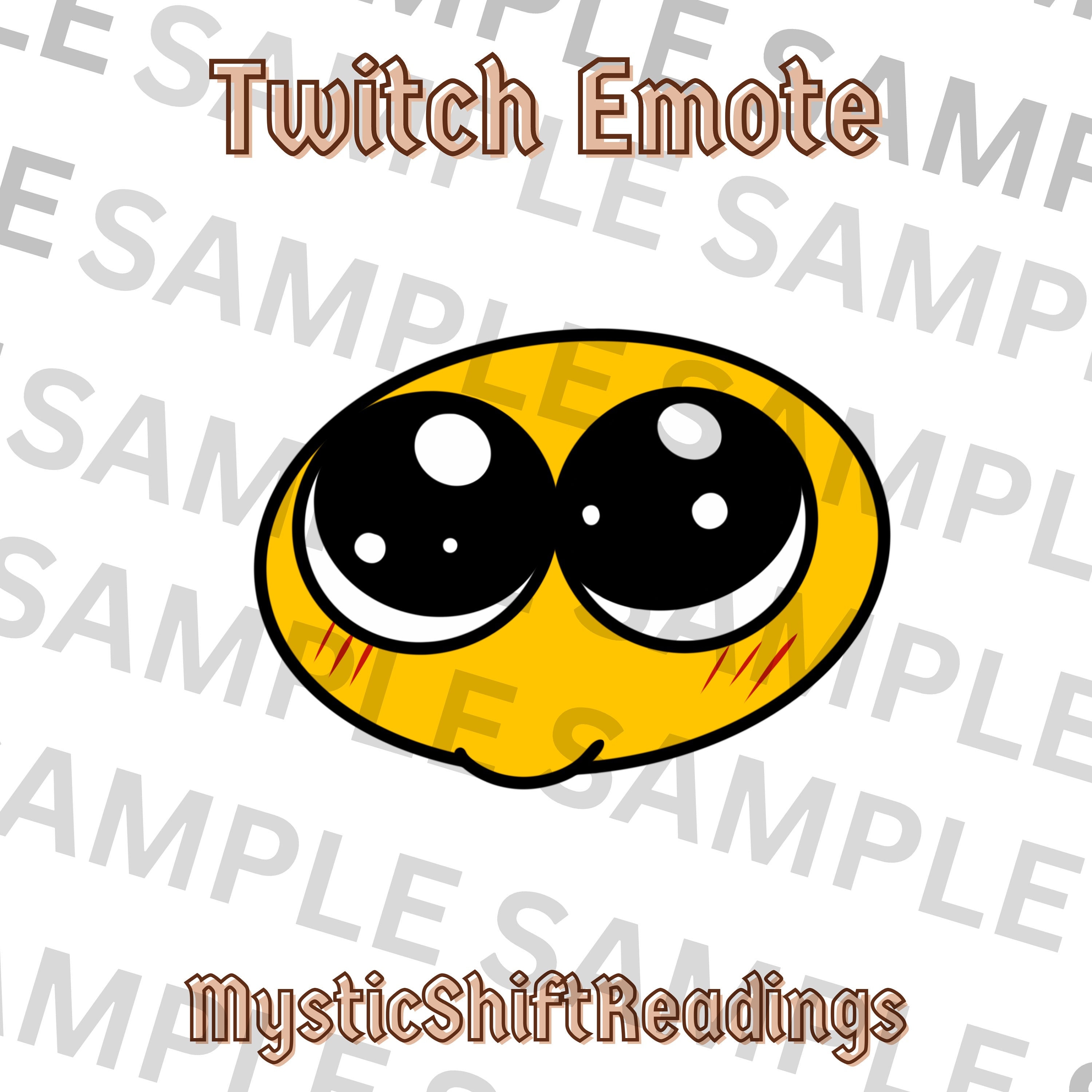 Shy Emote Twitch / Discord Emote Cute Emoj Kawaii Cursed -  Polska