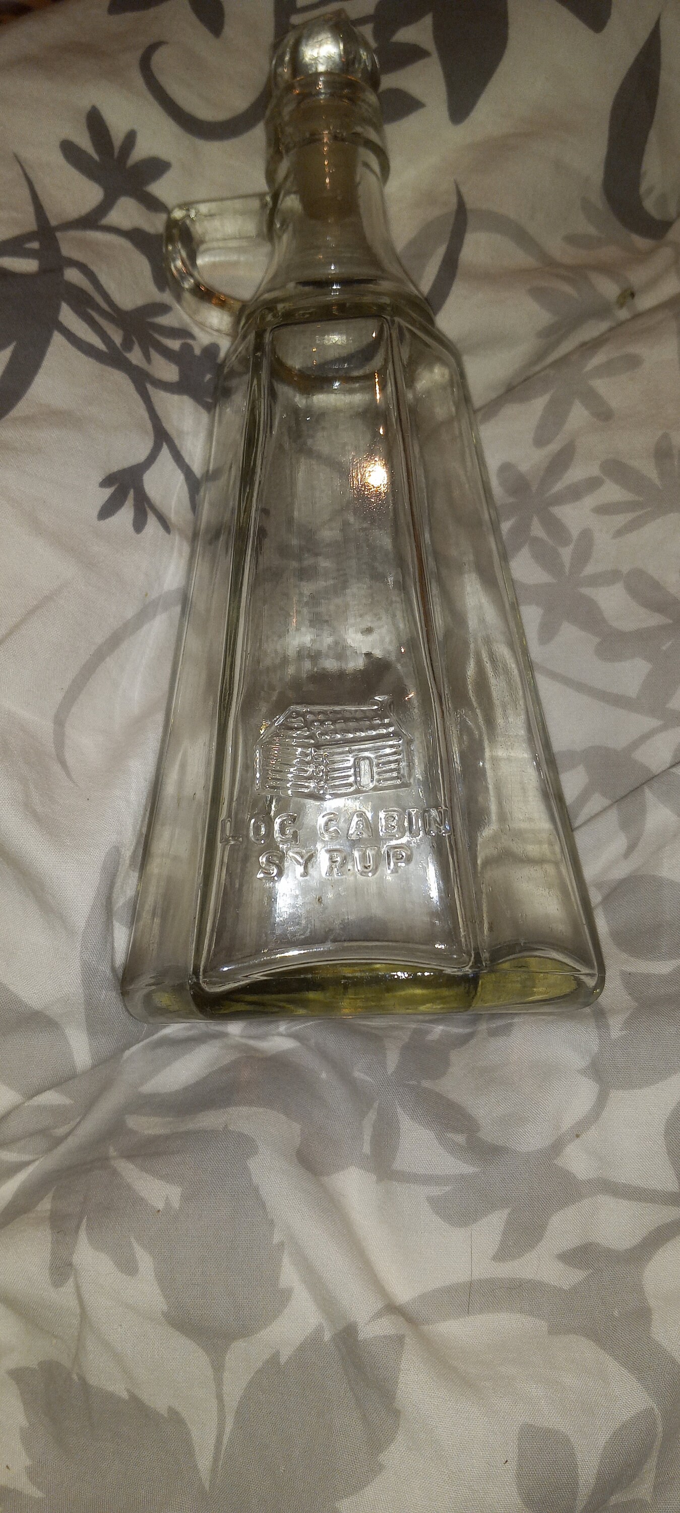 Log Cabin Syrup Bottle 1940s Etsy