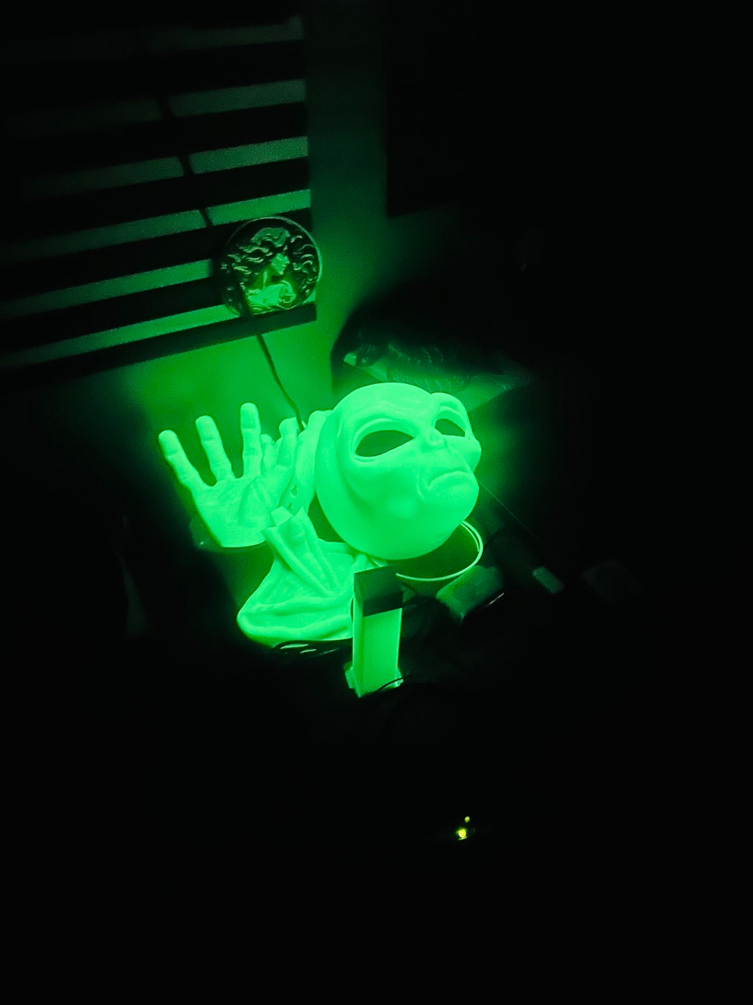Alien Wall Decor Glow in the Dark Greenso Cool Etsy