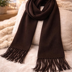 Alpaca &Sheep Wool Scarf – Soft Handwoven– Cozy Winter Gift for Her/Him