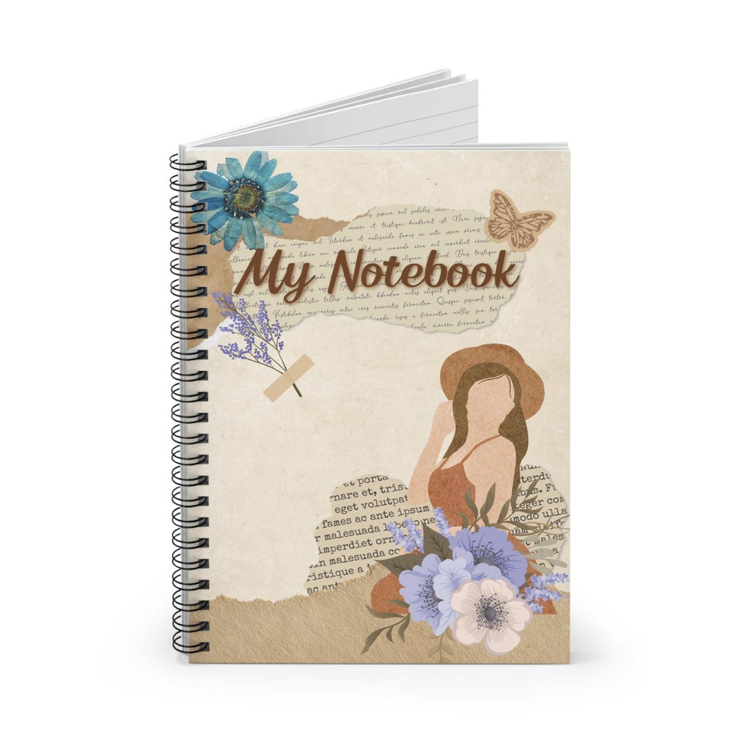 Chic Floral Spiral Notebook - My Notebook, Journaling, Stationery, Gift ...