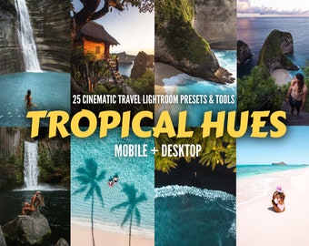 25 Premium Tropical Travel Lightroom Presets & Editing Tools