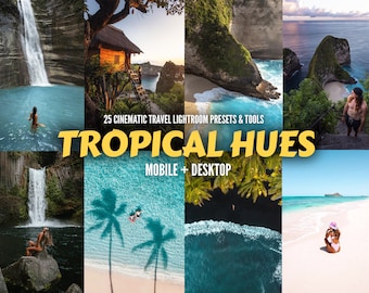 25 Premium Tropical Travel Lightroom Presets & Editing Tools
