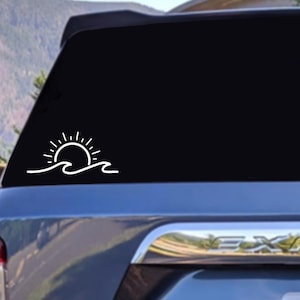 Beach Waves Ocean Sand Sun | Car Sticker | Truck Decal | Car Window Sticker Decal