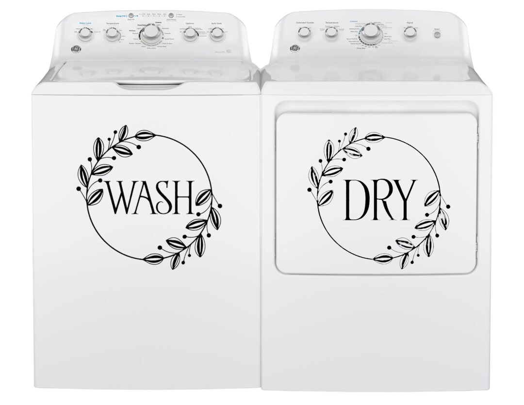 Washer and Dryer Decals Home Organization Sticker Vinyl Etsy