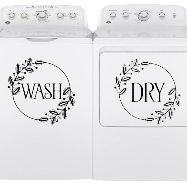 Washer and Dryer Decals Etsy