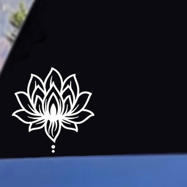 Lotus Flower | Car Sticker | Truck Decal | Car Window Sticker Decal