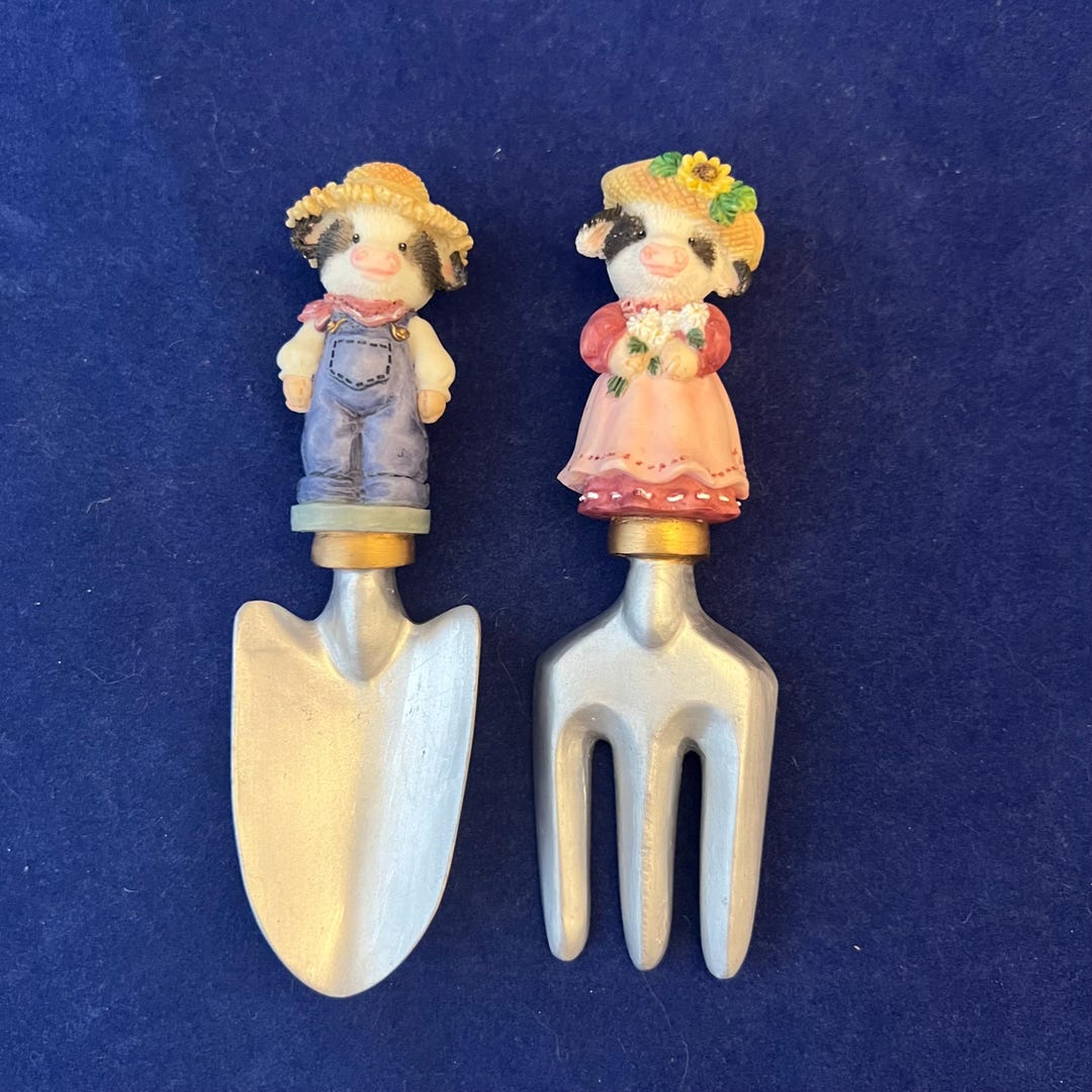 Mary's Moo Moos Mini Garden Tool Set – Cow Figurines, 1996 Enesco - Etsy