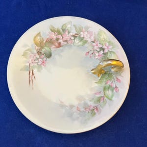 Hand Painted Limoges Plate Signed C. Cline 1913 – Antique P.L. France Porcelain – Vintage Floral Art Collector Gift