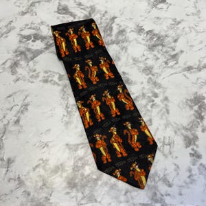 Disney Tigger Tie by Exquisite Apparel – Black with Tigger Poses and &quot;Tigger&quot; Text