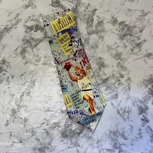Vintage Larry Bird “Larry Legend” Basketball NBA MVP Tribute Necktie