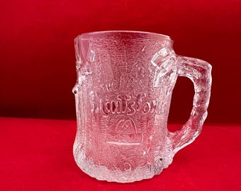 1993 McDonald's Flintstones Tree-mendous Mug - Vintage Collectible Cartoon Glass
