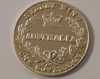 1855年 ヴィクトリア女王ソブリン金貨、オーストラリア シドニー造幣局