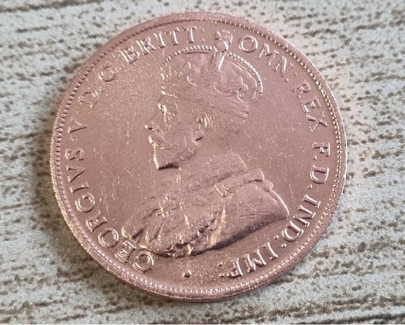 Australian 1930 One Penny KGV Collection Filler Coin Token - Etsy