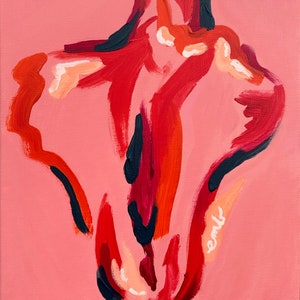 She Felt Like The Ocean - Abstract Acrylic Yoni Art, Divine Feminine, Vulva, Female, Woman, body positivity