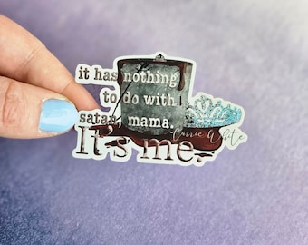 Stephen King Carrie Quote Sticker, Glitter Tiara, Horror Art