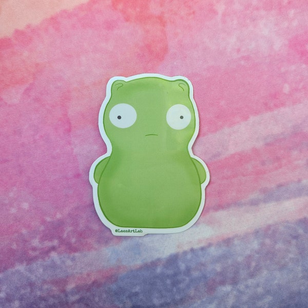 Glow-in-the-dark Kuchi Kopi vinyl sticker, Bob's Burgers Sticker, Waterproof Sticker, Waterbottle sticker, Tiny Stickers, Sticker for Laptop