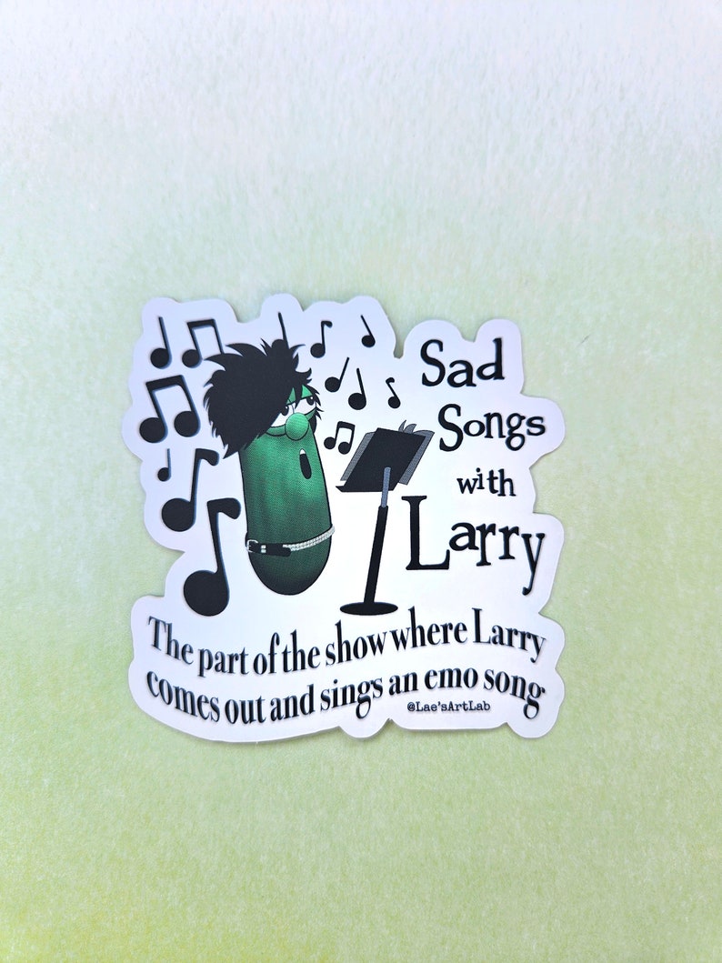 Sticker For Larry Veggie Tales Vinyl Sticker, Larry the Cucumber, Silly Songs With Larry ...