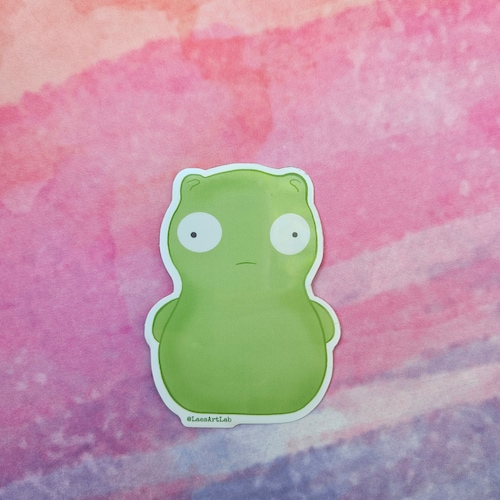 Glow-in-the-dark Kuchi Kopi vinyl sticker, Bob's Burgers Sticker, Waterproof Sticker, Waterbottle sticker, Tiny Stickers, Sticker for Laptop