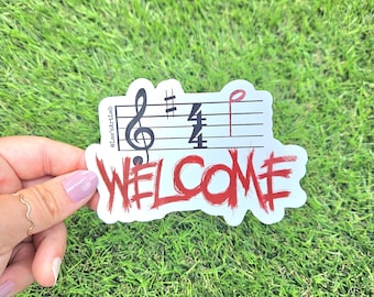 Welcome To The Black Parade Vinyl Sticker, MCR Emo Music Art