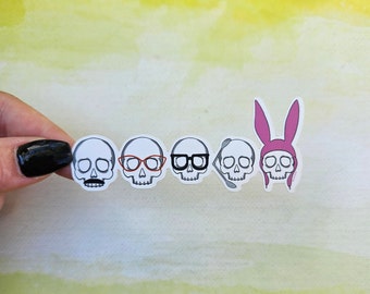 Bob's Burgers Family Skulls Vinyl Sticker