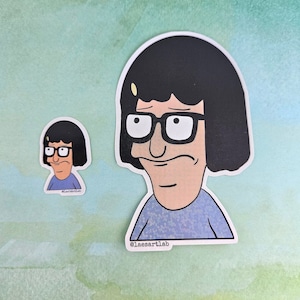 Everything Is Fine Face Tina Belcher, Bob&#39;s Burgers Sticker, Bob&#39;s Burgers Gift, Tina Sticker, Bob&#39;s Burgers Tina, Belcher Sticker