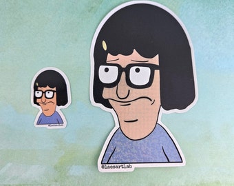 Everything Is Fine Face Tina Belcher, Bob's Burgers Sticker, Bob's Burgers Gift, Tina Sticker, Bob's Burgers Tina, Belcher Sticker