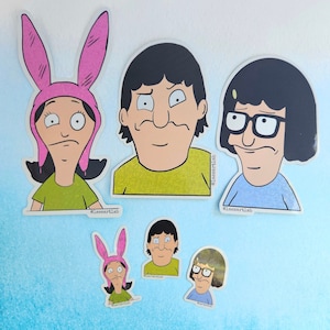 Uncomfortable Belcher Kids, Bob&#39;s Burgers Sticker Set, Bob&#39;s Burgers Art, Bob&#39;s Burgers Geschenke, Tina Belcher, Louise Bob&#39;s Burgers Art