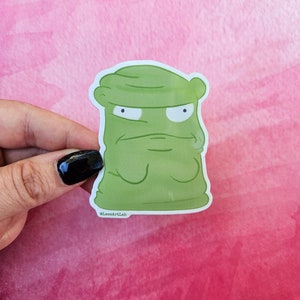 Glow-in-the-dark Melted Kuchi Kopi Vinyl Sticker, Bob&#39;s Burgers Sticker, Waterproof Sticker