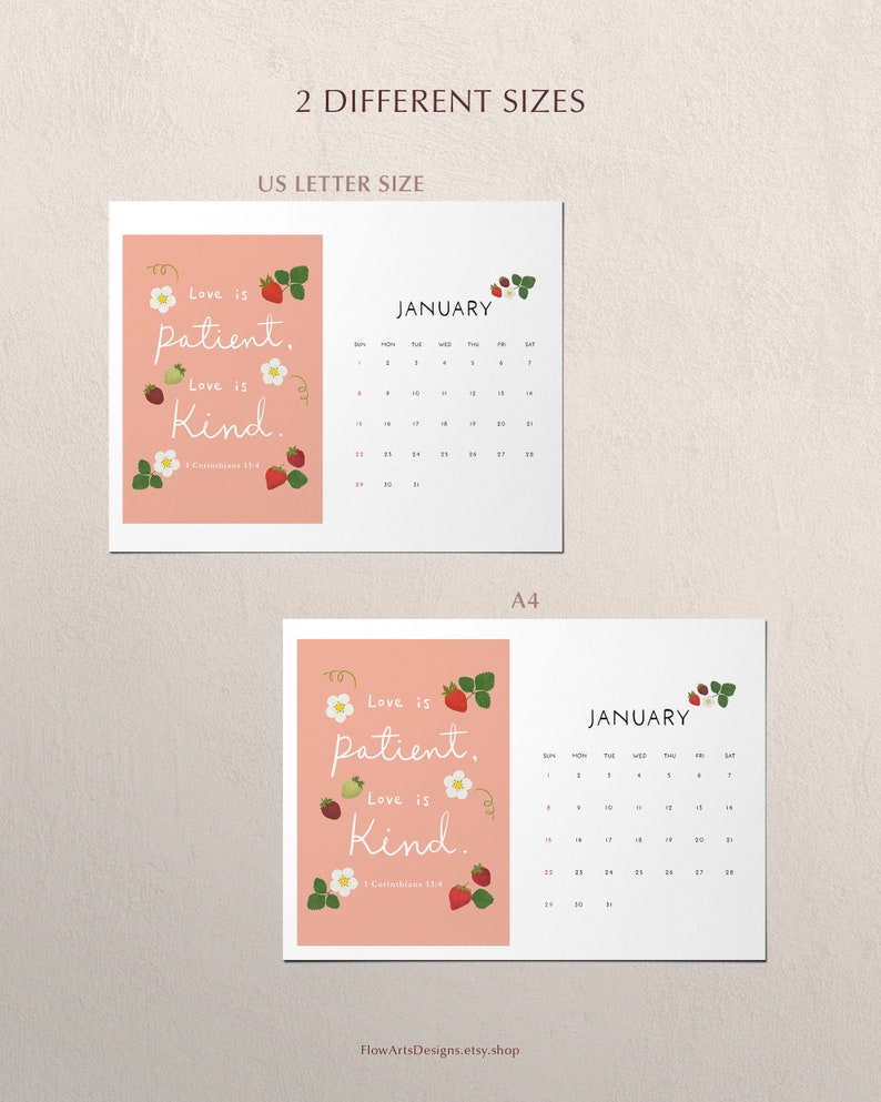 Christian Calendar 2023 Printable Biblical Wall Calendar 2023 Religious