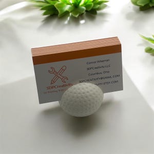 Porta biglietti da visita a forma di pallina da golf / Organizer da scrivania unico per gli amanti del golf / Decorazione per ufficio / Regalo per golfisti
