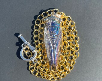 Iridescent Cicada Necklace