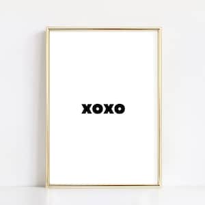 XOXO Prints, Valentines Day Decor, Valentines Wall Art, Love Poster, Romantic Prints, Party Decor, Instant Download