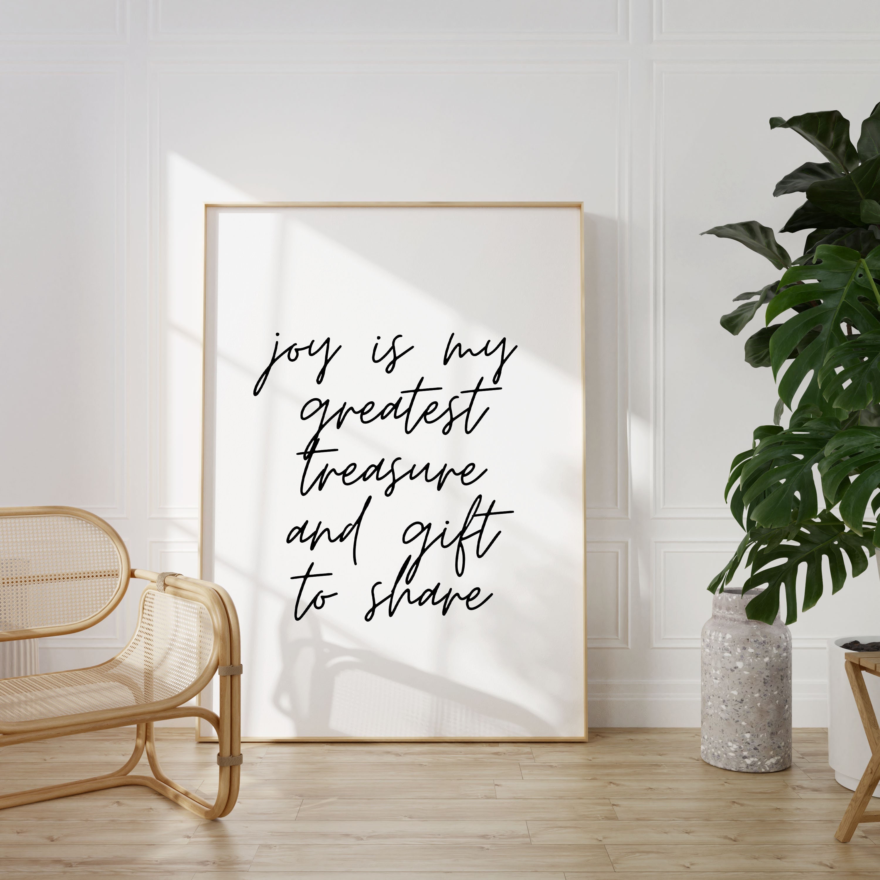 Treasure Sign Positive Joy is My Greatest Treasure, Positive Quotes, Inspirational Poster, Joy ...