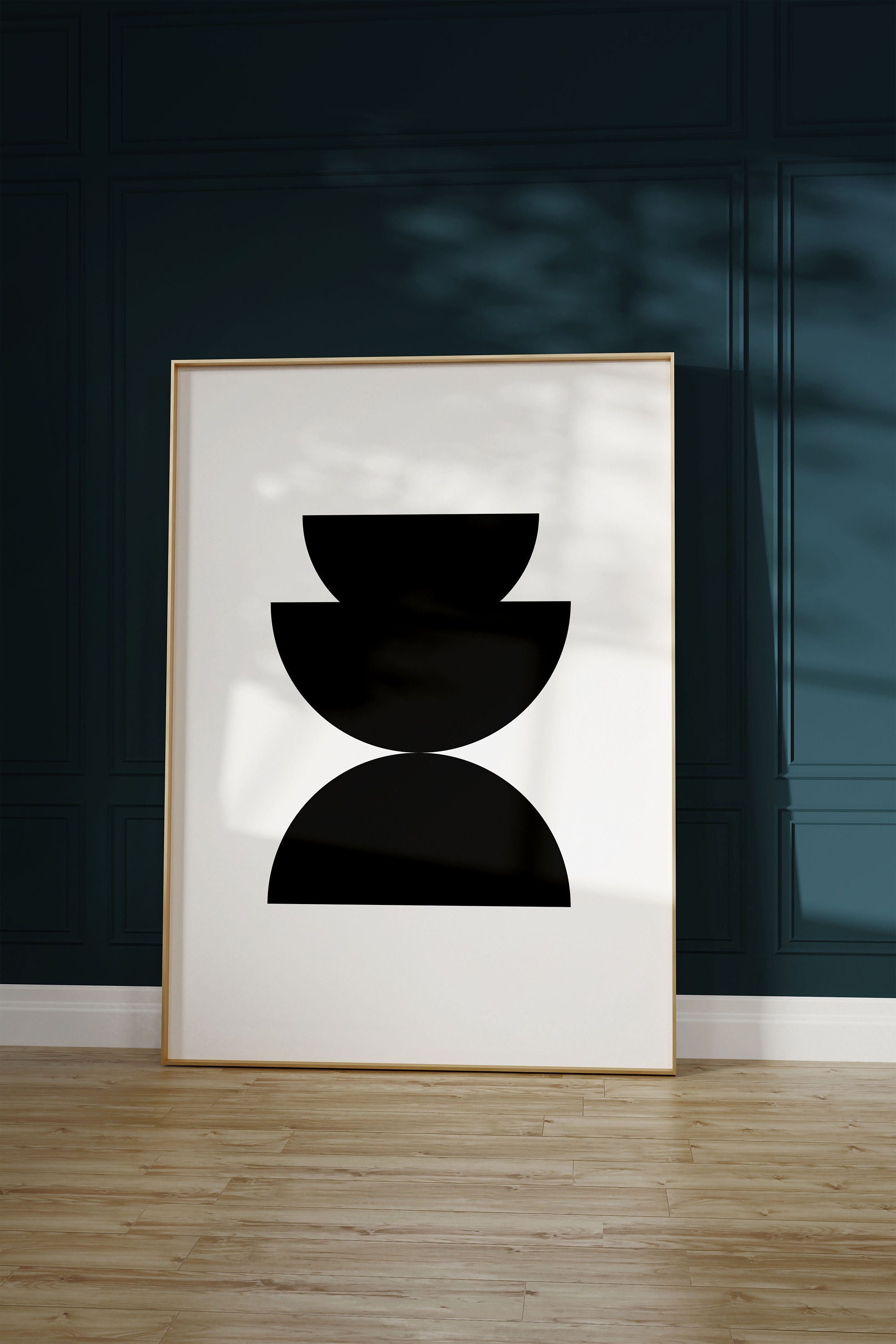 Boho Minimalist Printable, Geometric Abstract Art, Black and White ...