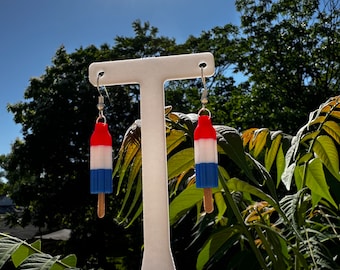 Bomb Pop 3D printed earrings
