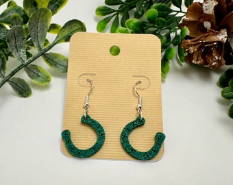 Pendientes escolares CloverLeaf / Espíritu escolar / Fútbol / Fútbol / Baloncesto / Impreso en 3D