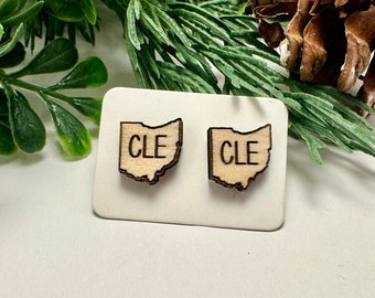 CLE Earrings | Laser cut | Cleveland | The Land