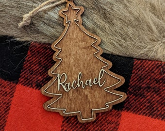 Adorno del nombre del árbol de Navidad Adornos del nombre de los niños Adorno del nombre de la familia