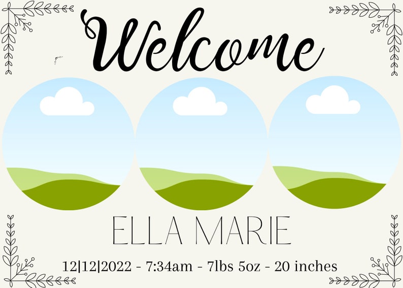 Welcome Baby Announcement Template image 3