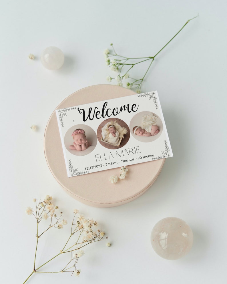 Welcome Baby Announcement Template image 1